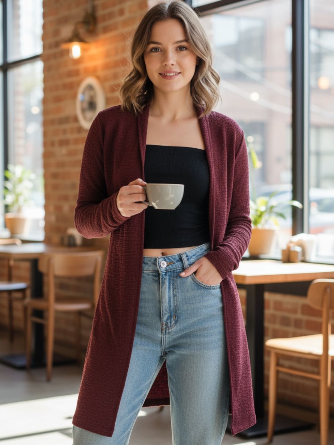 Sera Women Longline Shrug-image-2