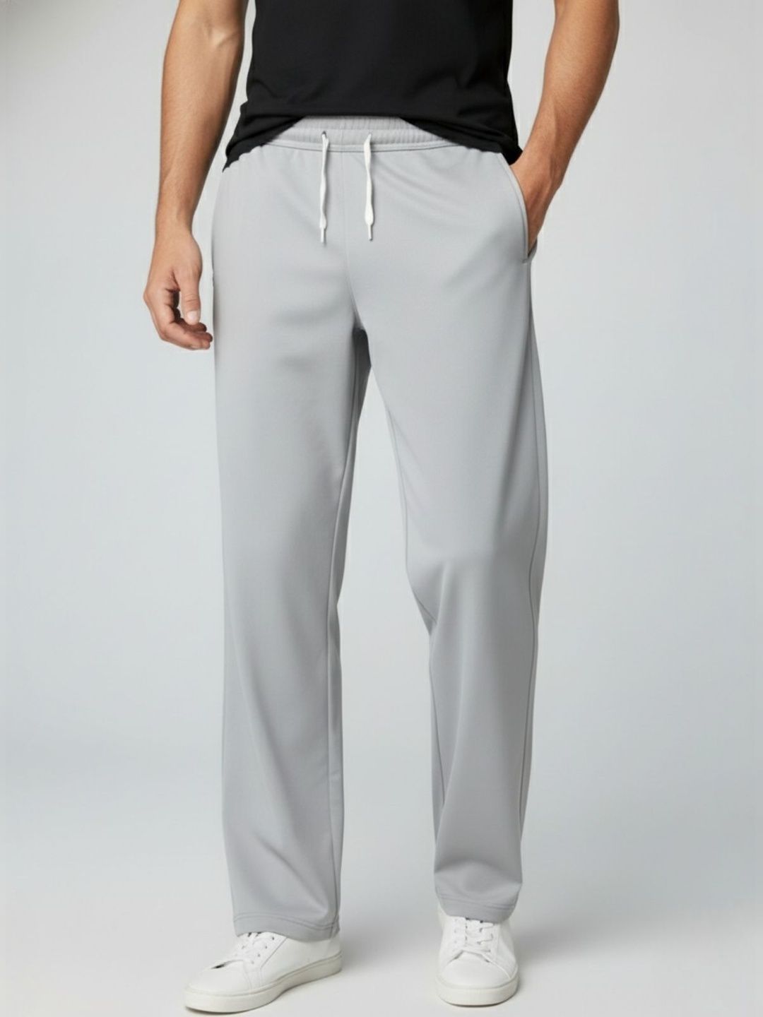 INDICLUB Men Mid-Rise Loose-Fit Track Pants-image-37