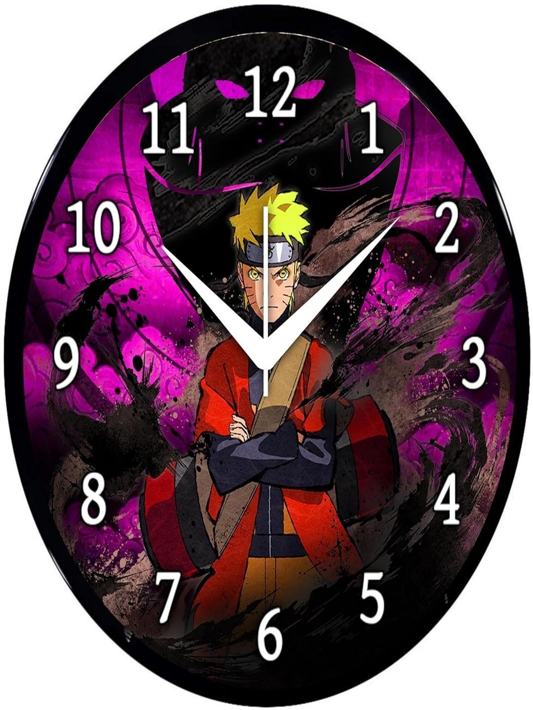 Babawill Multicoloured & Multicoloured Printed Contemporary Wall Clock-picture-27