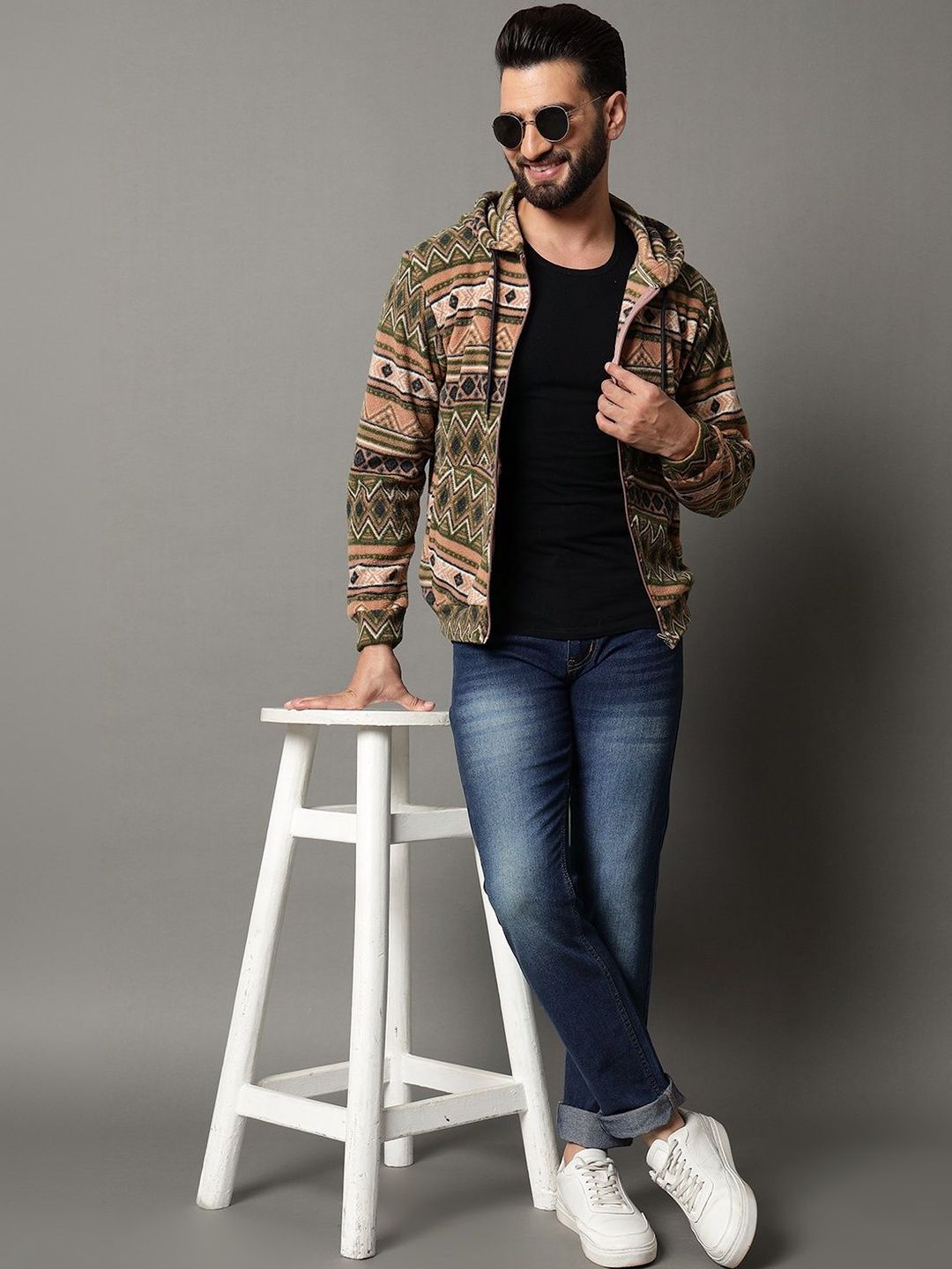 OAKWYN Men Printed Hooded Sweatshirt-picture-31