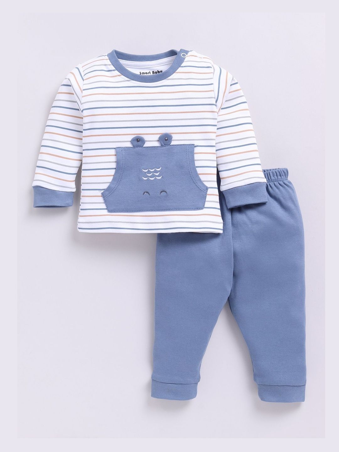 Smart Baby Boys Striped T-shirt with Pyjamas-picture-21