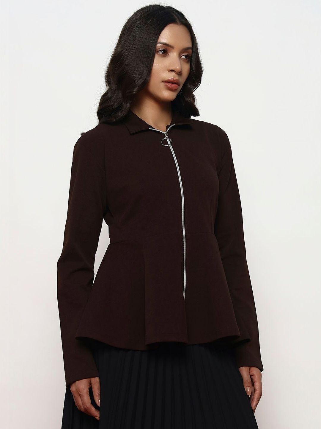 SZN Women Woollen Woven Jacket-image-6