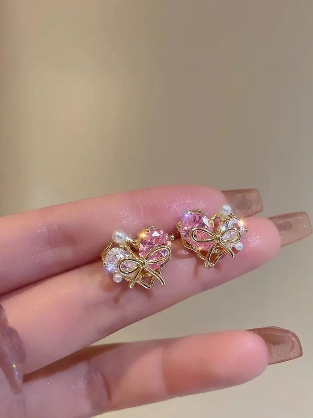 Estailo fashion Heart Shaped Studs Earrings-picture-31