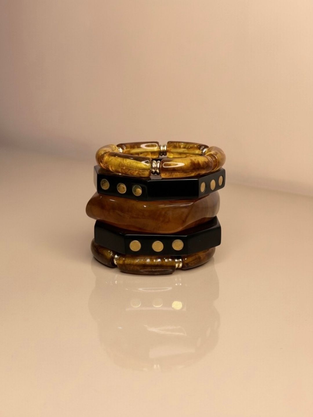TAG 7 Set Of 5 Textured Resin Bangles-picture-8