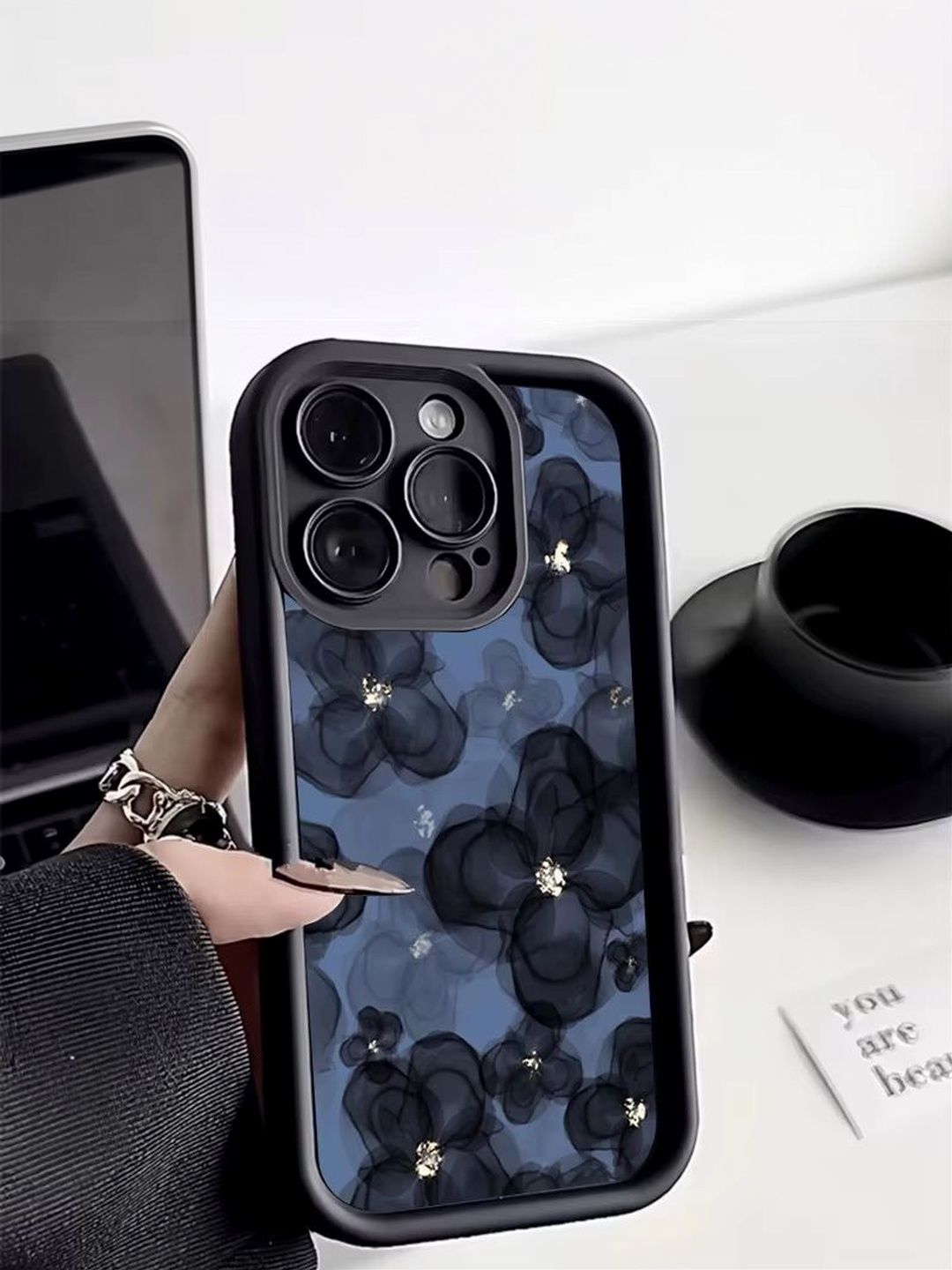 CASE CREATION Floral Printed iPhone 17 Pro Back Case Mobile Accessories-picture-53