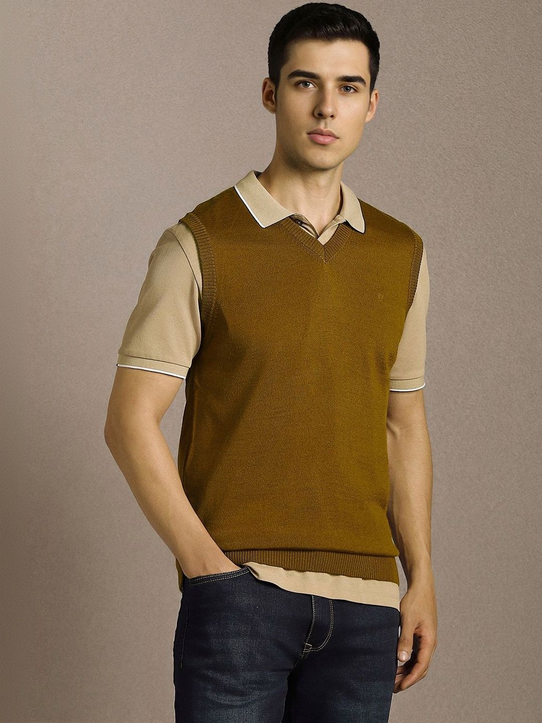 Louis Philippe Men Sweater Vest