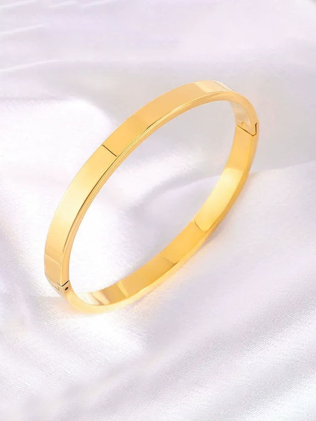 FIMBUL Unisex Antique Gold-Plated Kada Bracelet-picture-27
