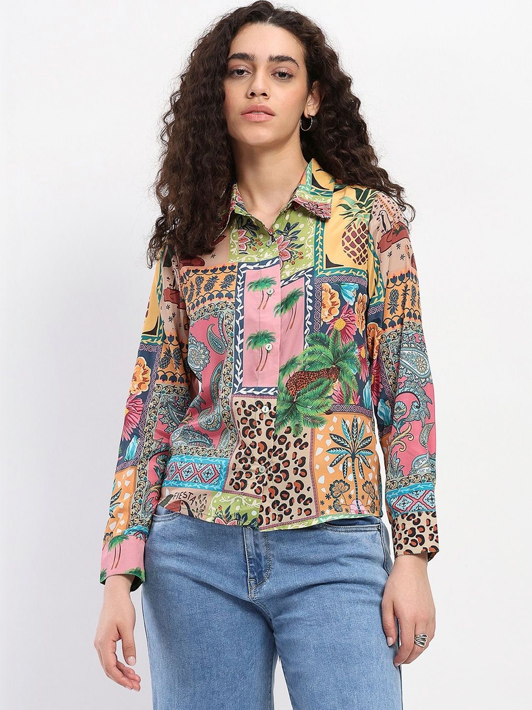 SZN Tropical Print Tropical Crepe Top-picture-23