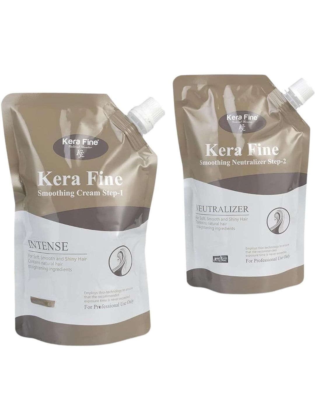 KERA FINE Set of Professional Hair Smoothing Cream & Neutralizer - 125 ml each-image-14