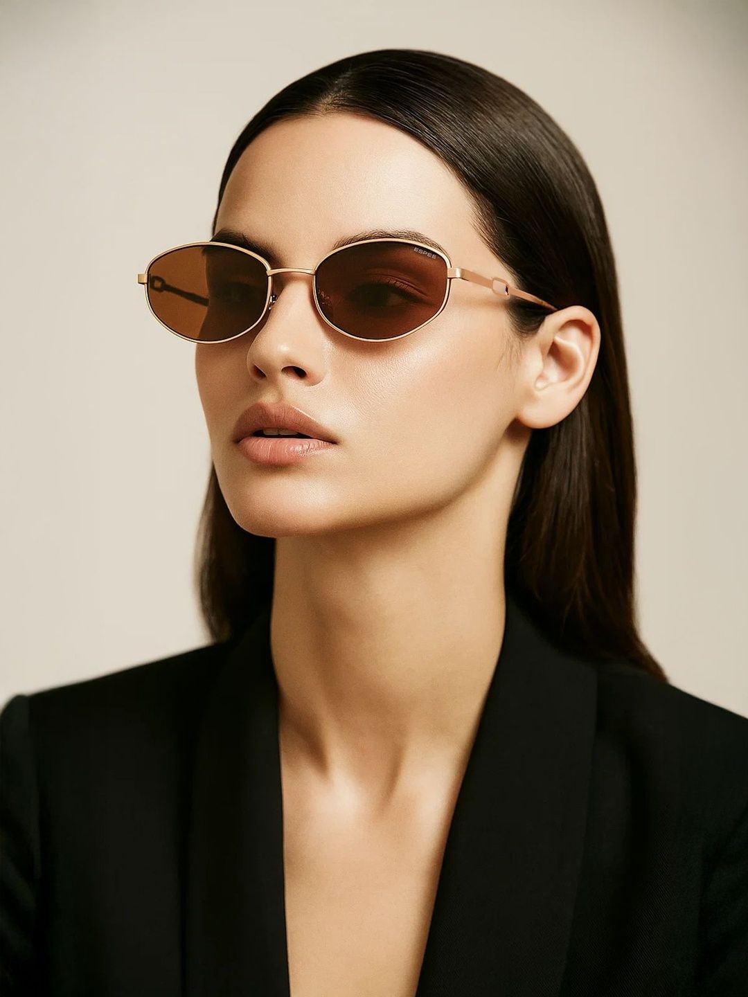 Espee Women Brown Lens & Rose Gold-Toned Oval Sunglasses with UV Protected Lens-picture-23