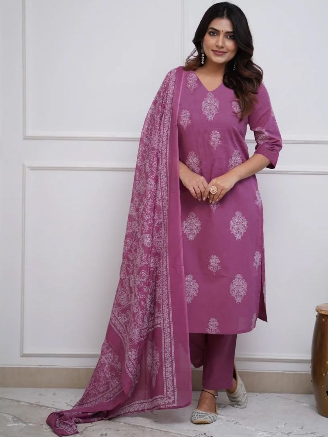 SZN Women Ethnic Motifs Printed Regular Kurta with Trousers & With Dupatta-picture-30