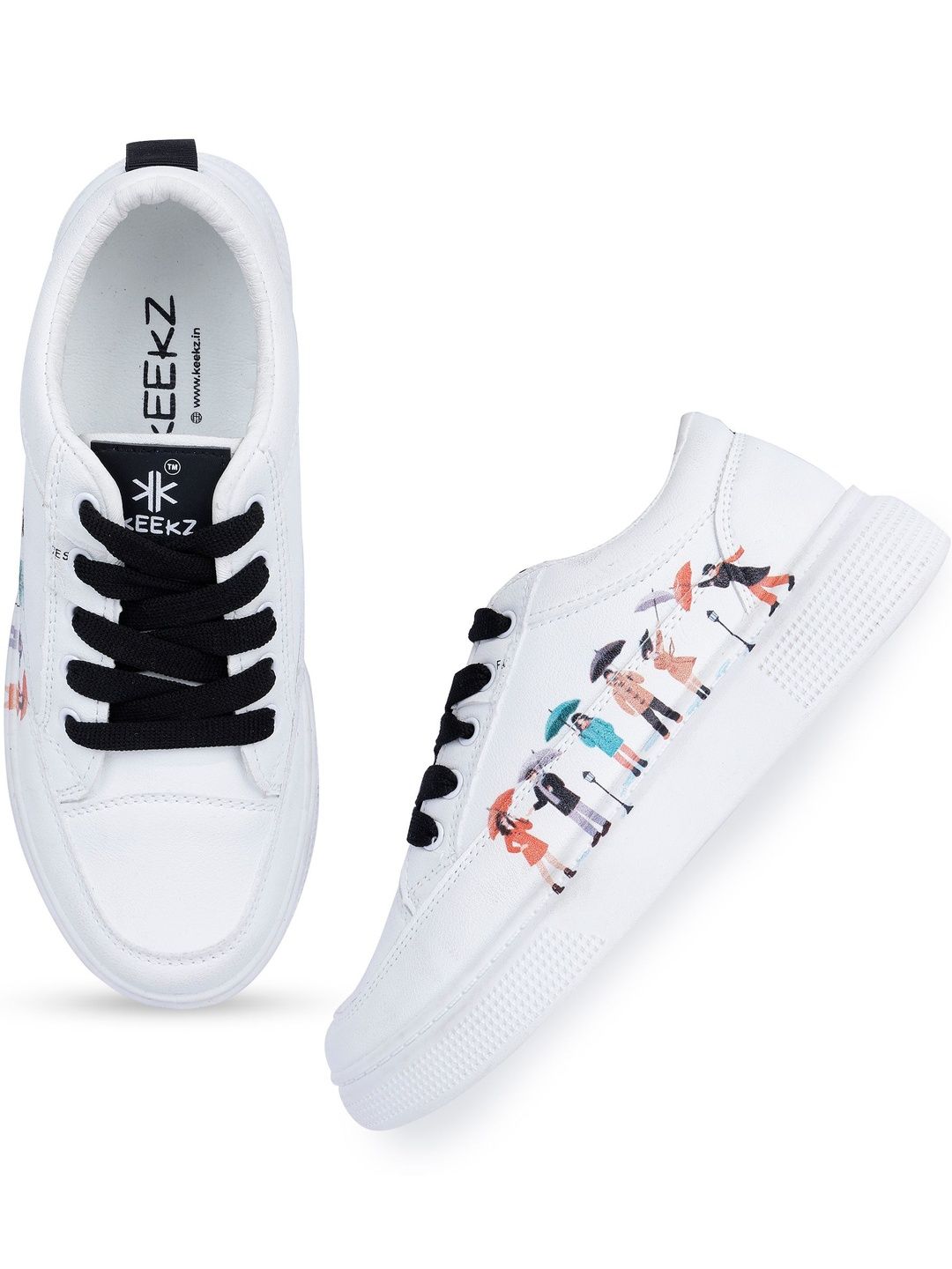 keekz Girls Printed PU Sneakers-picture-45