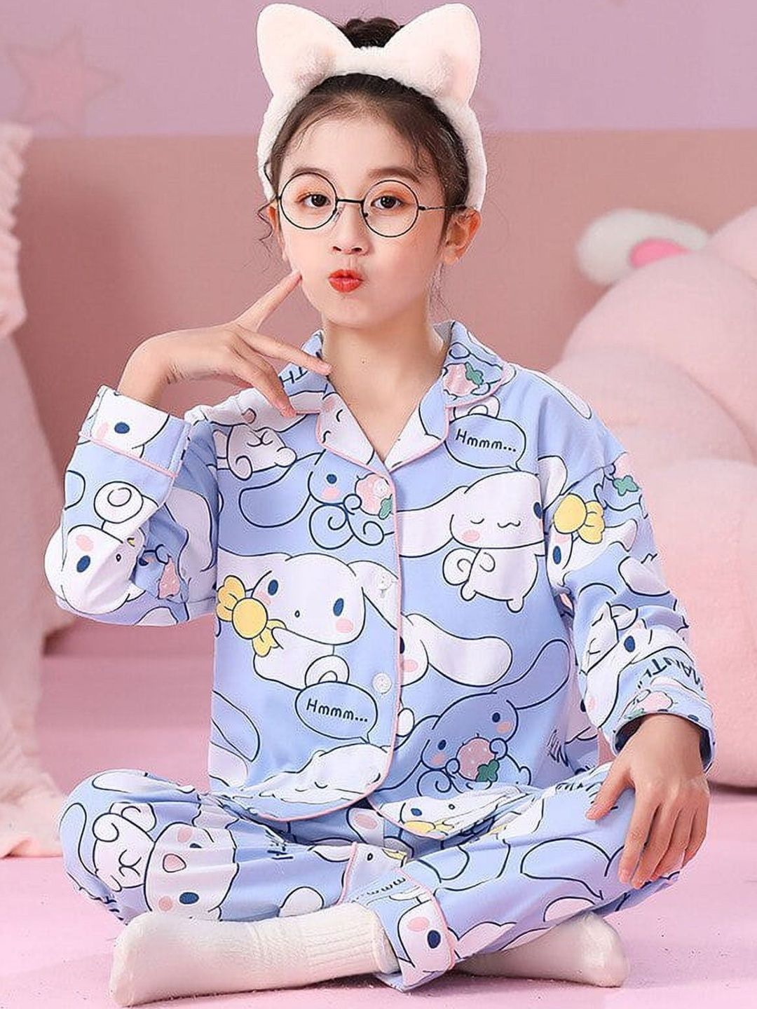 4JSTAR Unisex Kids Printed Shirt with Pyjamas