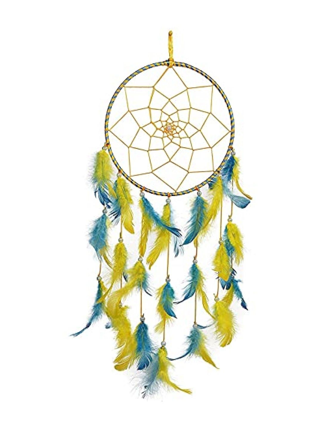 INDIAN ROYALS Wall Mounted Feathers Handmade Dream Catcher - 7 Inch-picture-36