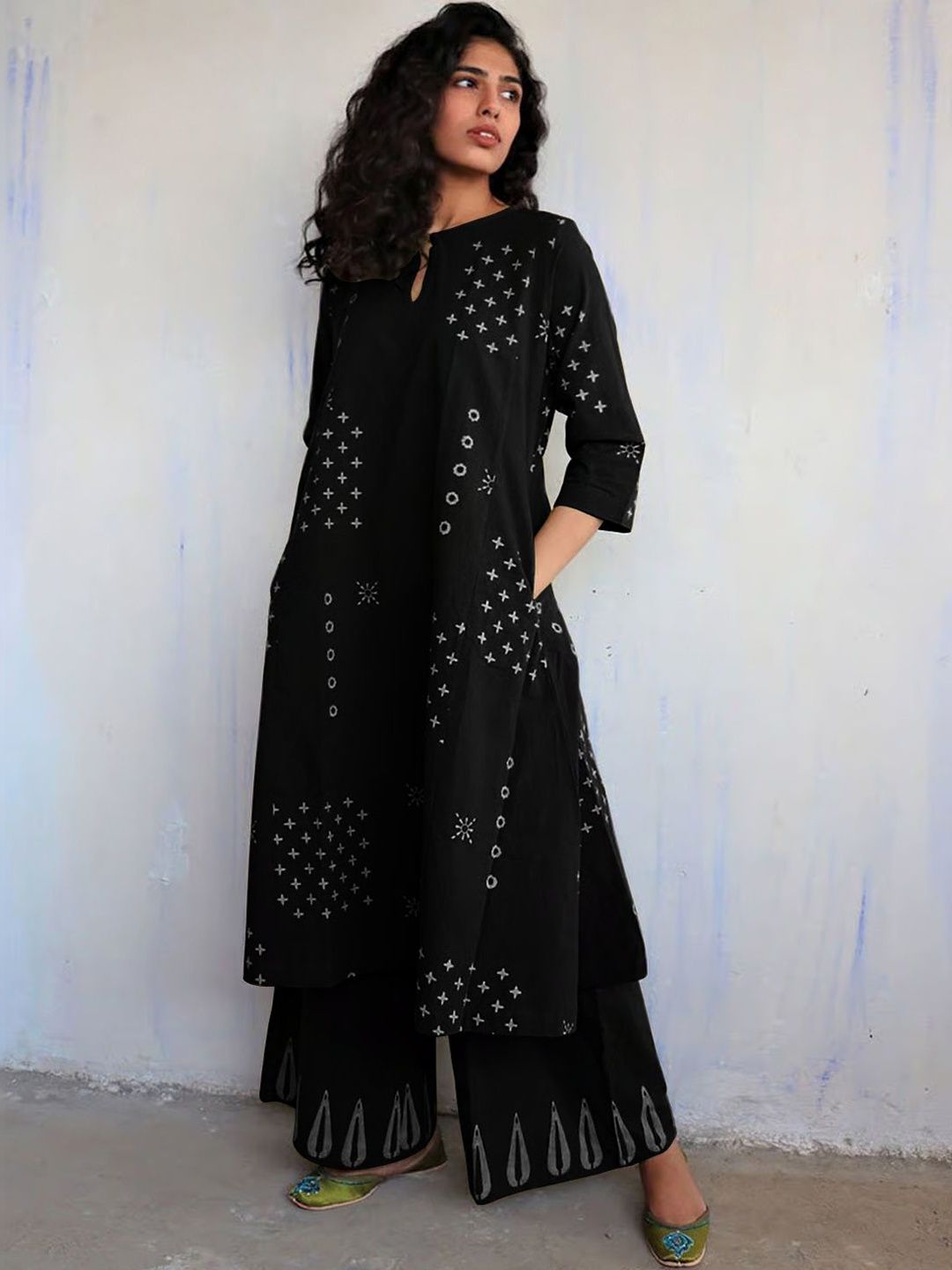 DIVASTRI Women Printed Regular Kurta with Palazzos-picture-27