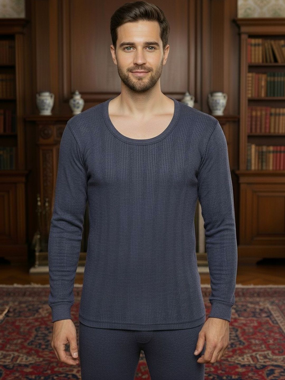 MACK JONNEY Cotton Round Neck Thermal Tops-picture-27
