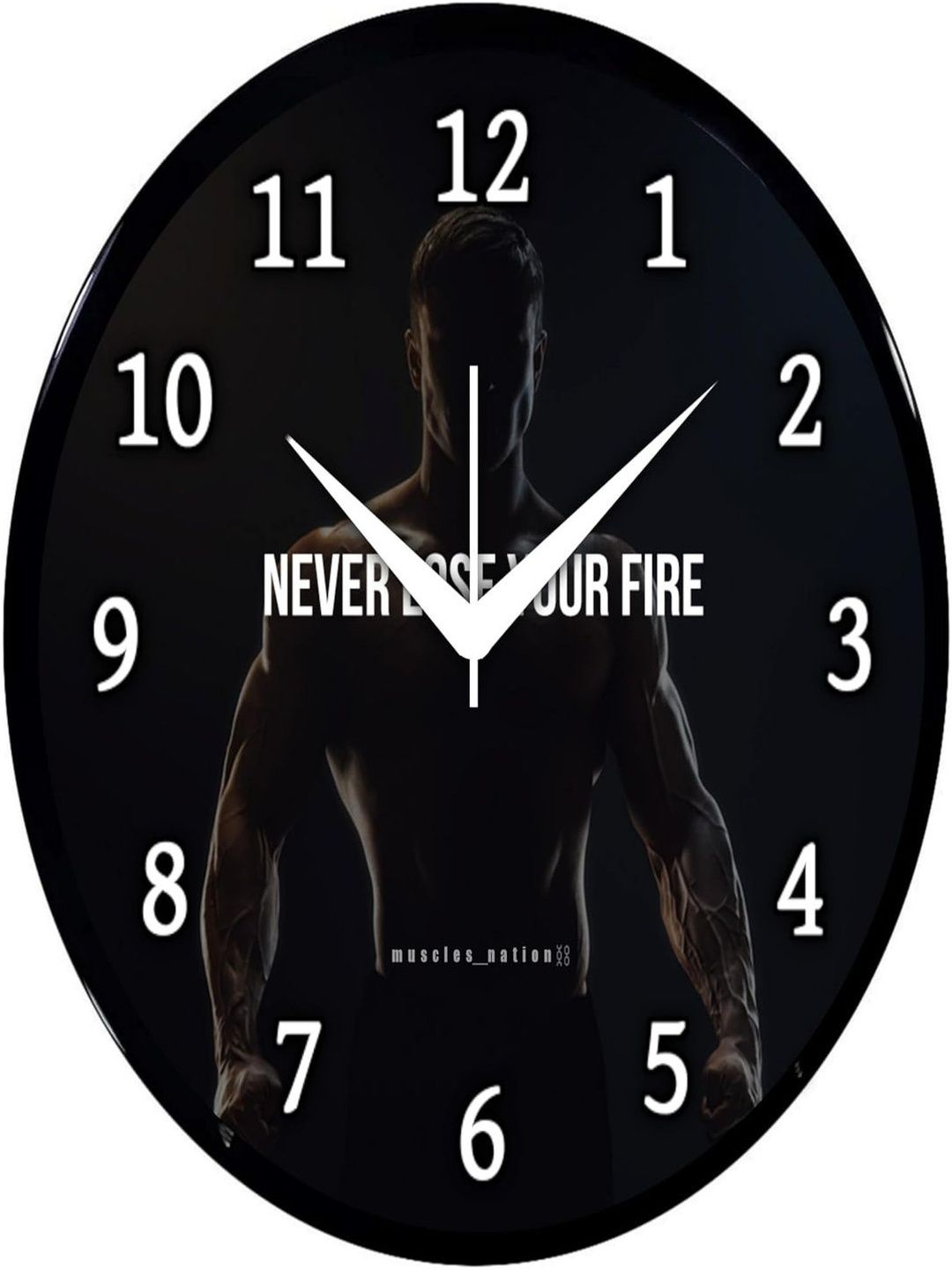 Babawill Black Printed Analogue Round Wall Clock-image-16