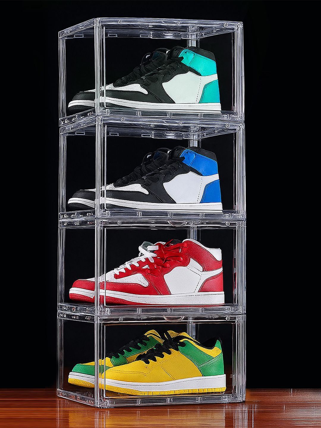 Story@home Set Of 4 Transparent Shoe Rack-picture-11