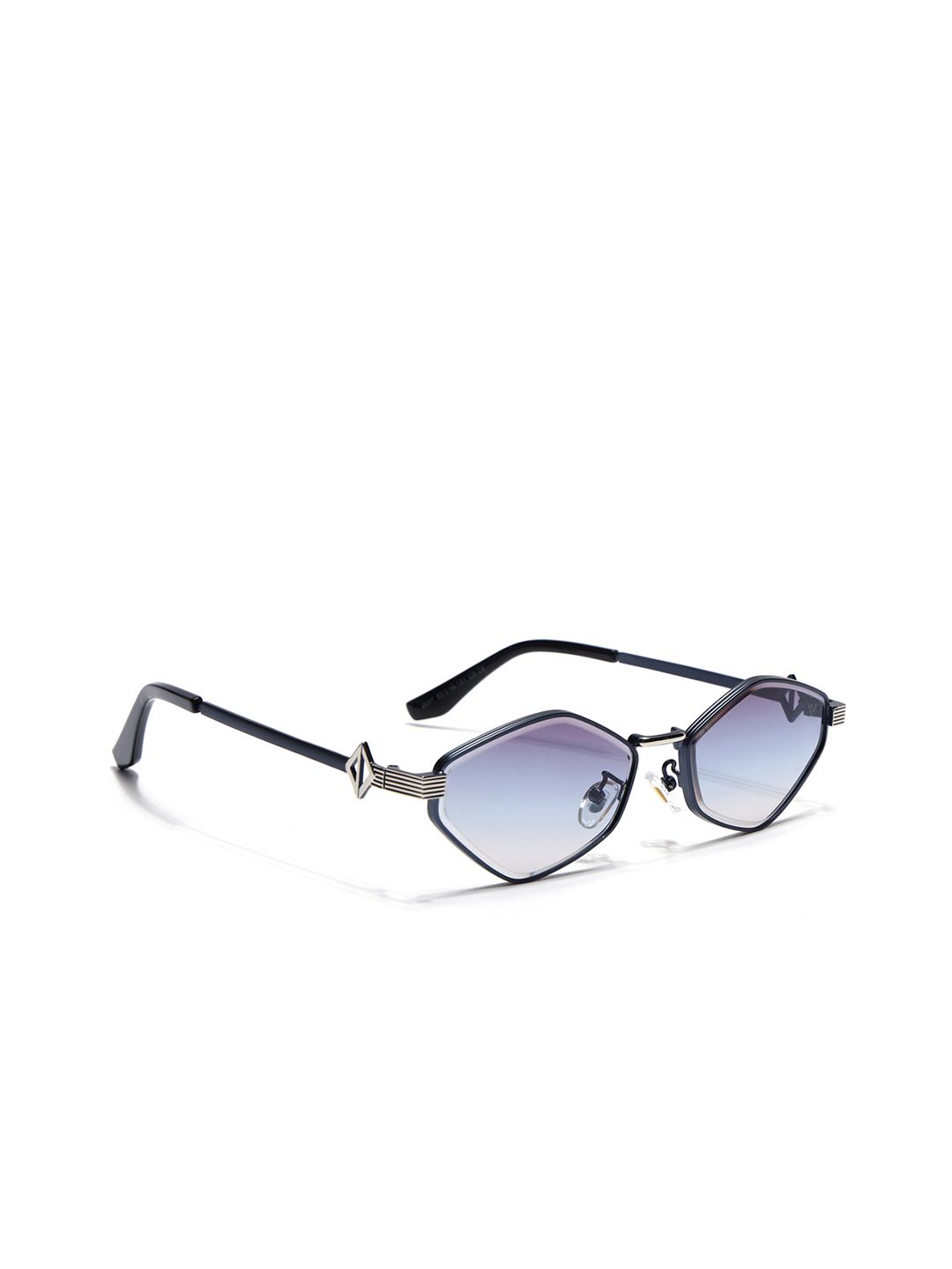 Voyage Unisex Blue Lens & Blue Oval Sunglasses with UV Protected 2697MG7522-image-36
