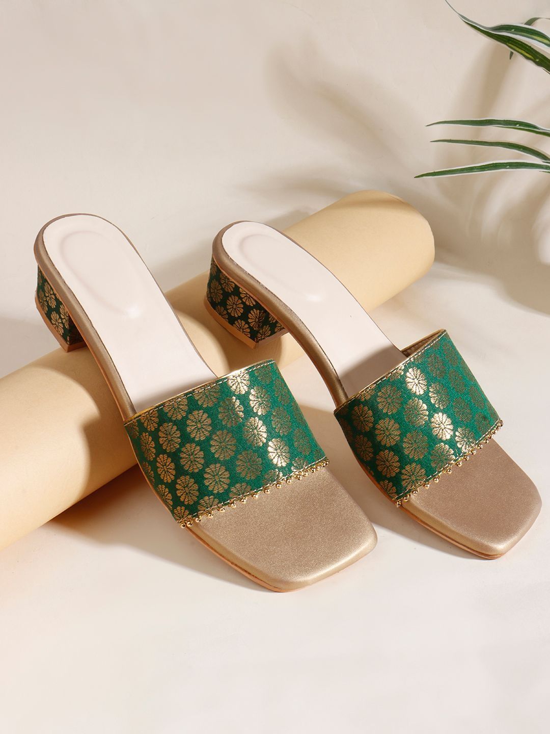 AVIVASTYLE Printed Party Block Mules-picture-52
