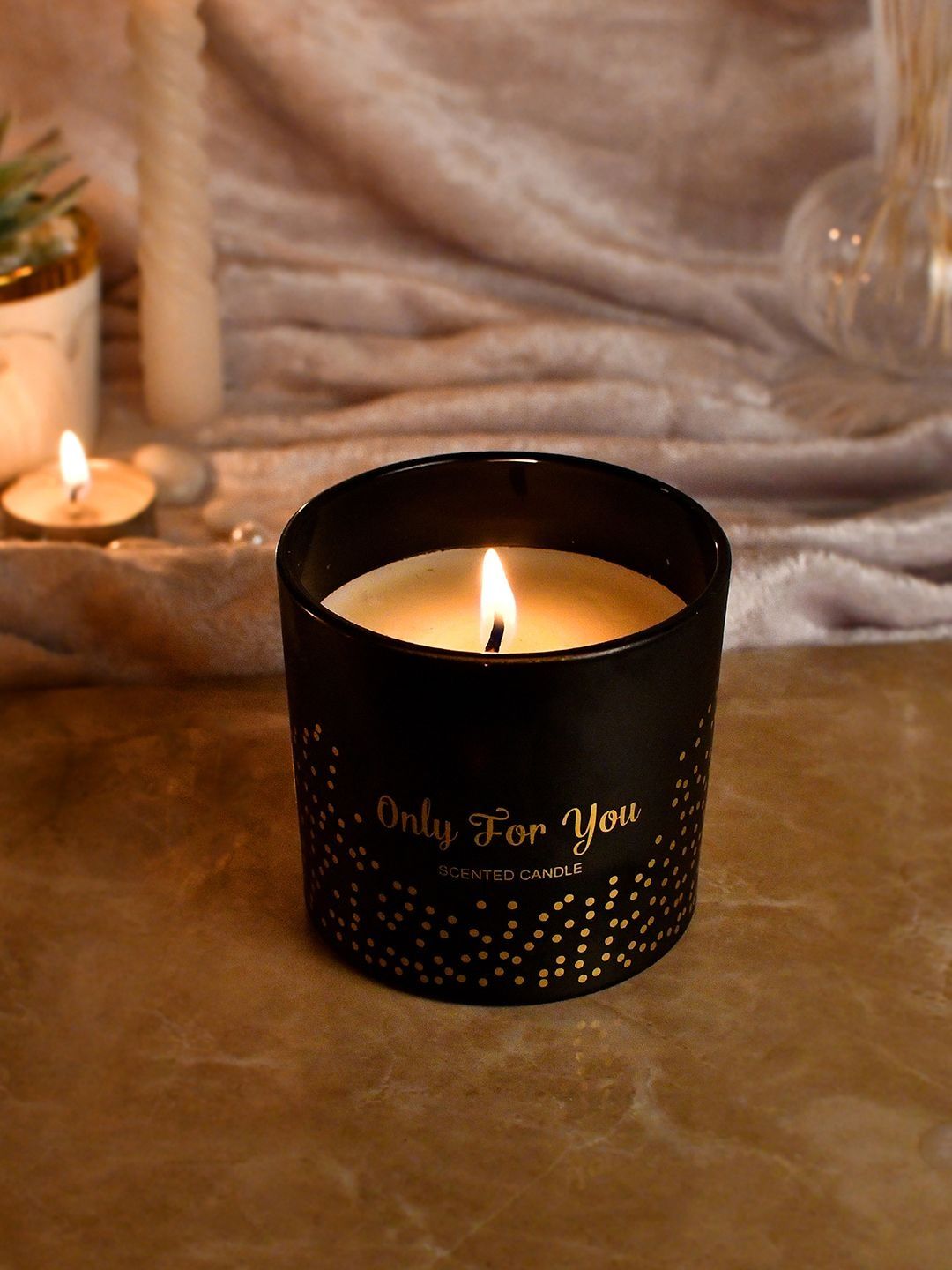 Myntra Elegant Homes Black & Black 1 pieces Jar Candle-picture-45
