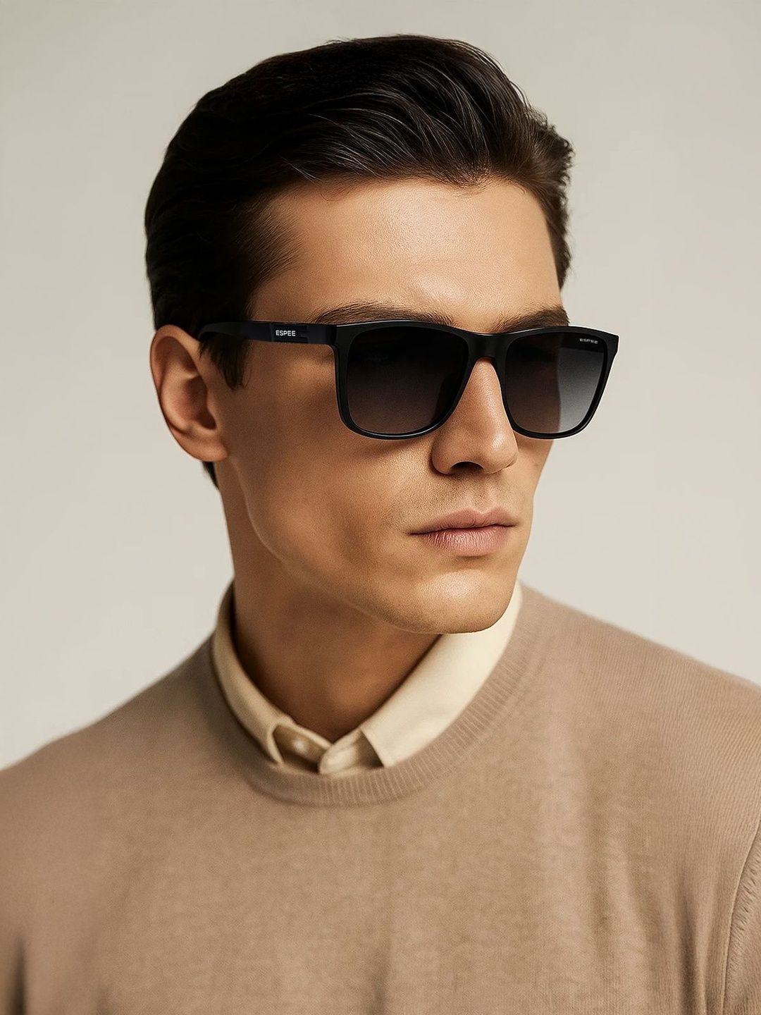 Espee Men Grey Lens & Black Square Sunglasses with-image-6
