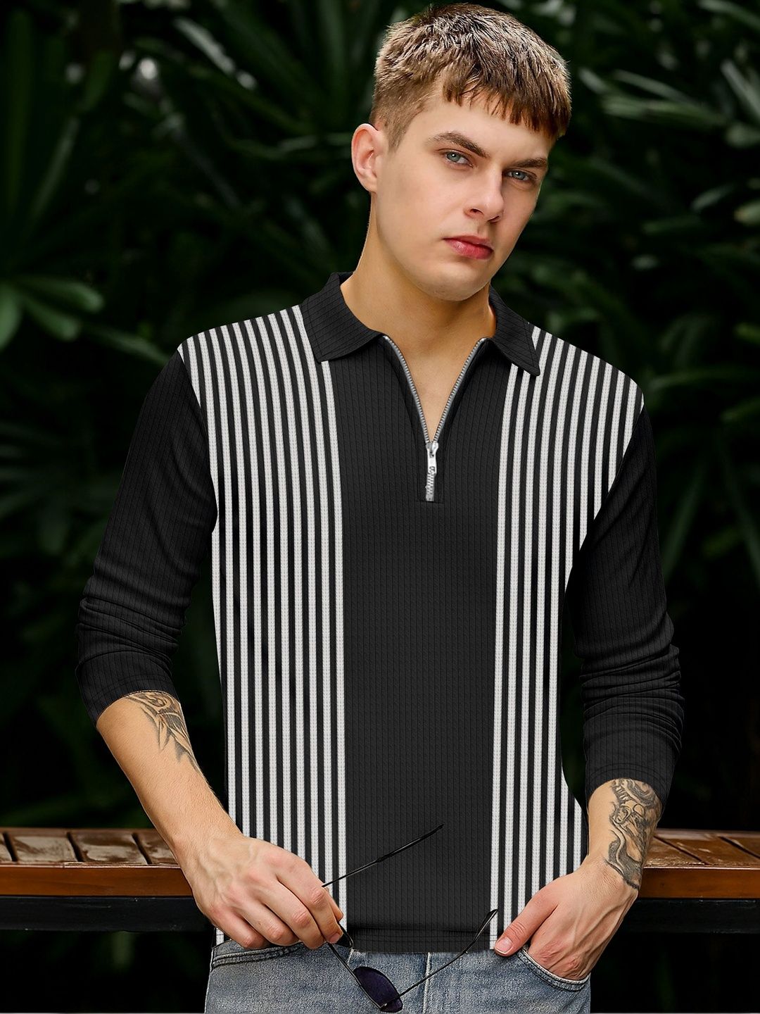KAJARU Men Striped Sweatshirt-picture-40
