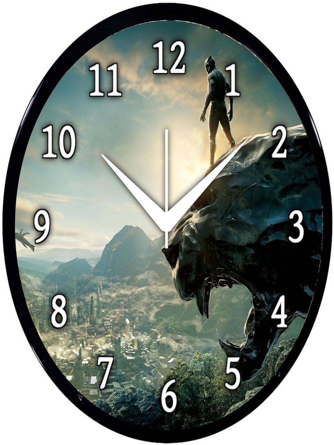 Babawill Multicoloured & Multicoloured Printed Contemporary Wall Clock-picture-28