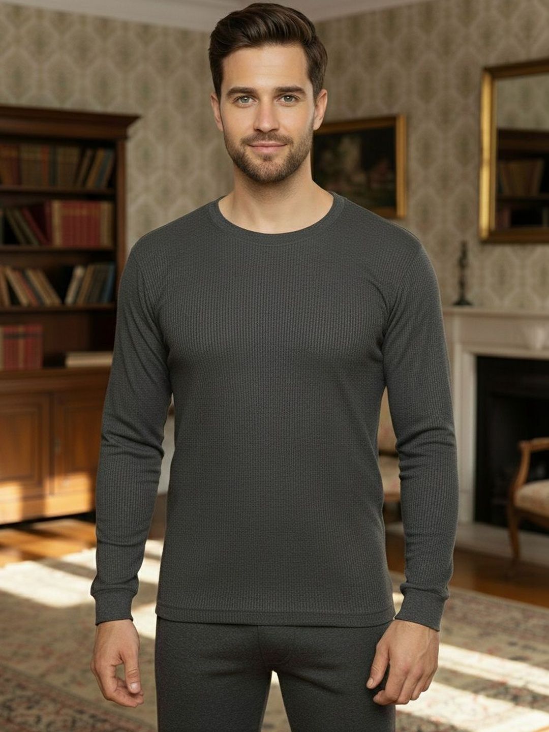 MACK JONNEY Cotton Round Neck Thermal Tops-picture-26