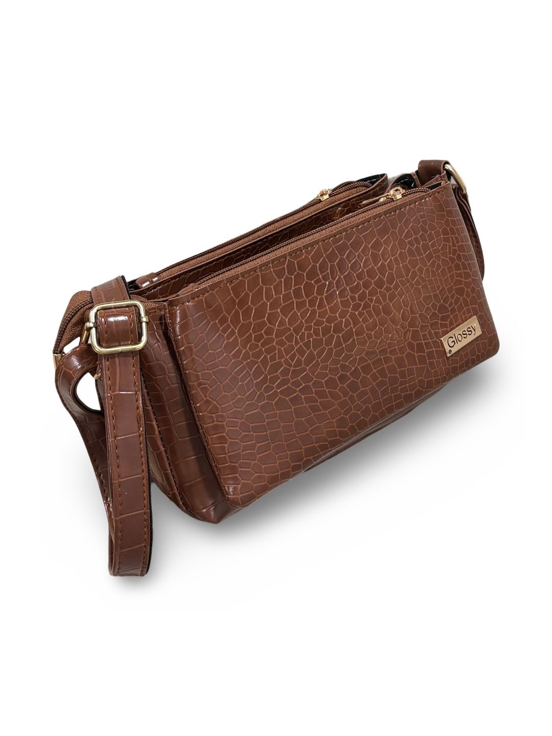 GLOSSY Textured PU Sling Bag-picture-24