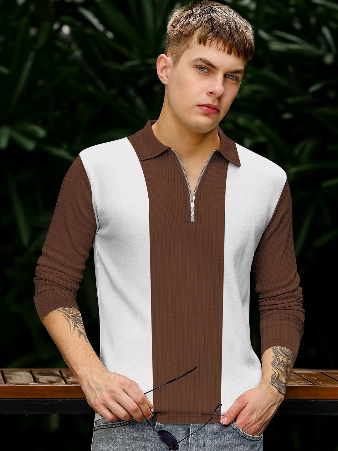 KAJARU Men Colourblocked Sweatshirt-picture-13