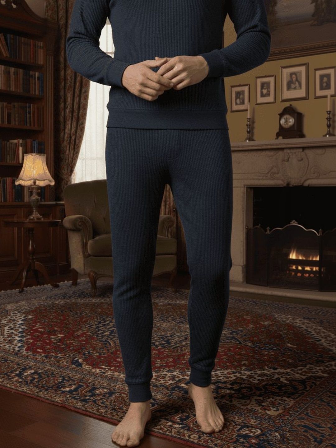 MACK JONNEY Men Mid-Rise Breathable & Quick-Drying Thermal Bottoms-picture-15