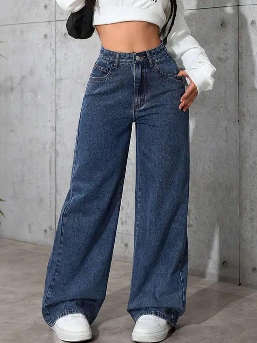 A1TUFF Women Jean Relaxed Fit High-Rise Light Fade Stretchable Jeans-picture-50