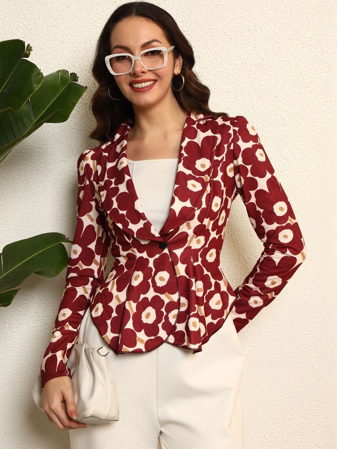 BAESD Printed Notched Lapel Casual Blazers-picture-26