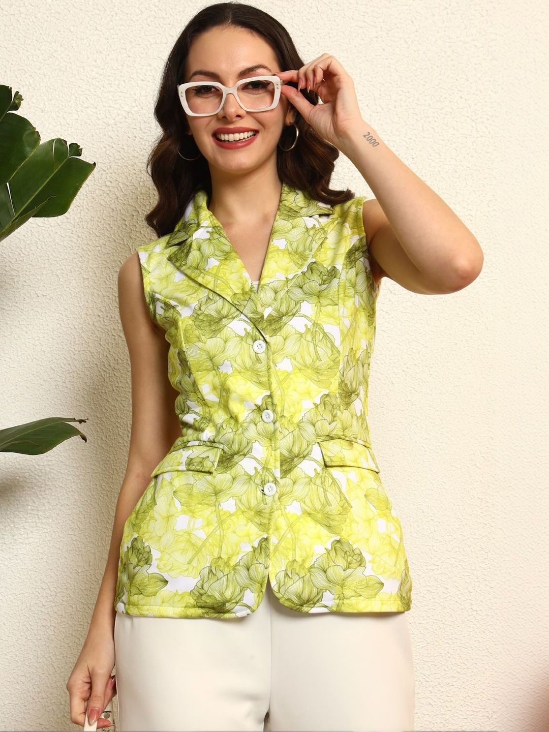 BAESD Printed Notched Lapel Casual Blazers-picture-40