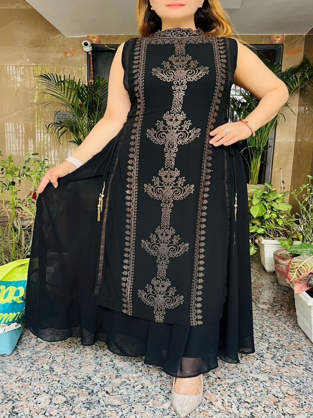 Sdc Collections Ethnic Motifs Embellished Pure Georgette Kurti-picture-39