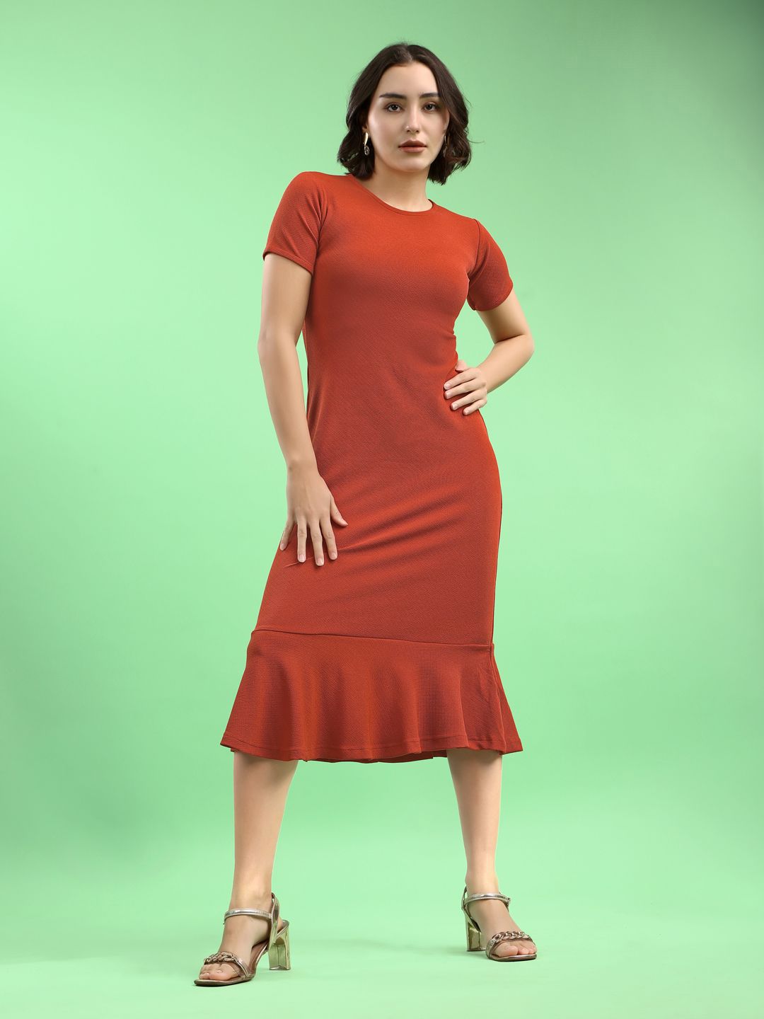 PURVAJA Women Tiered Sheath Midi Dress-picture-20