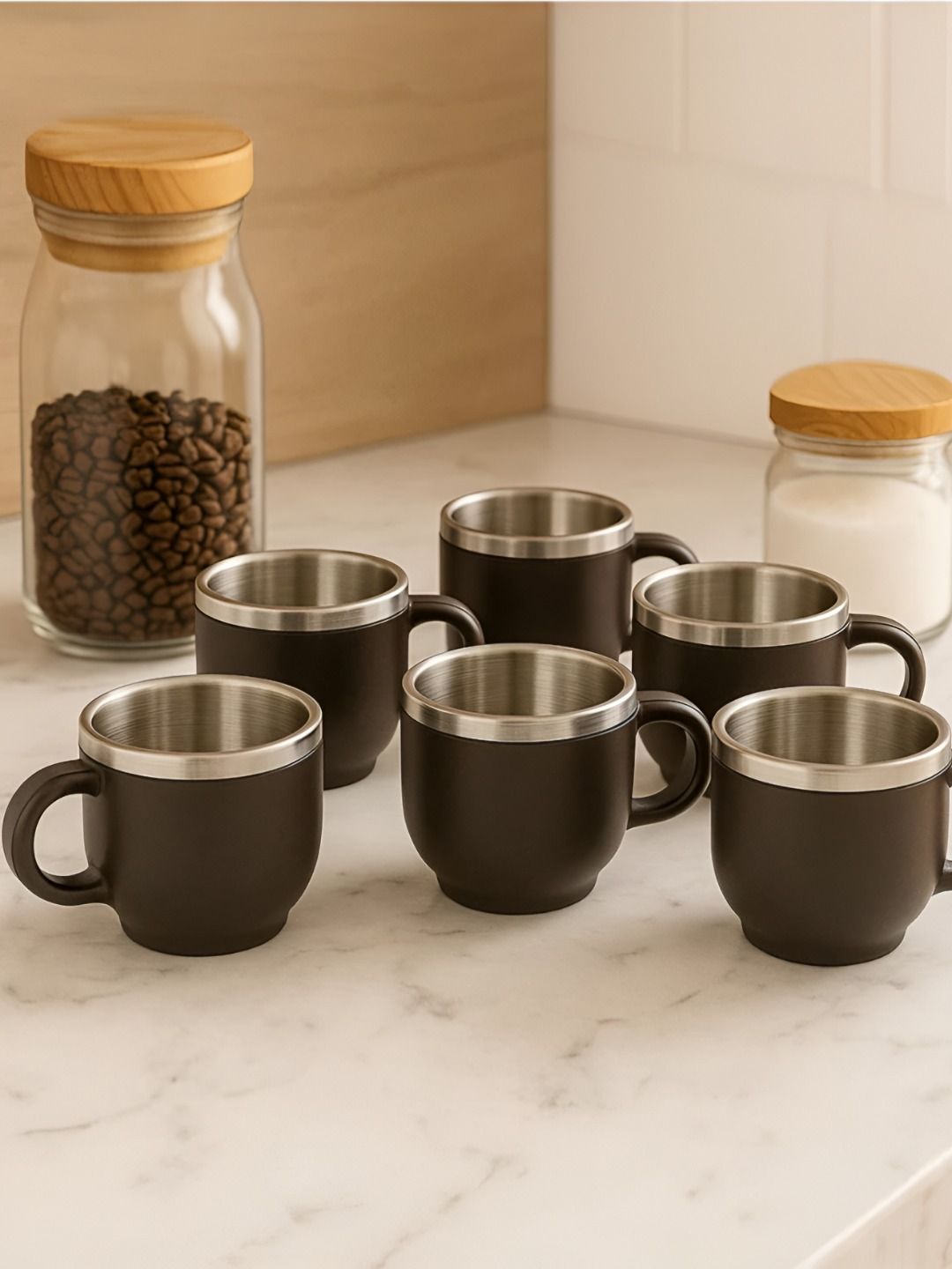 DeoDap Brown & Silver-Toned Core Cups and Mugs-image-9