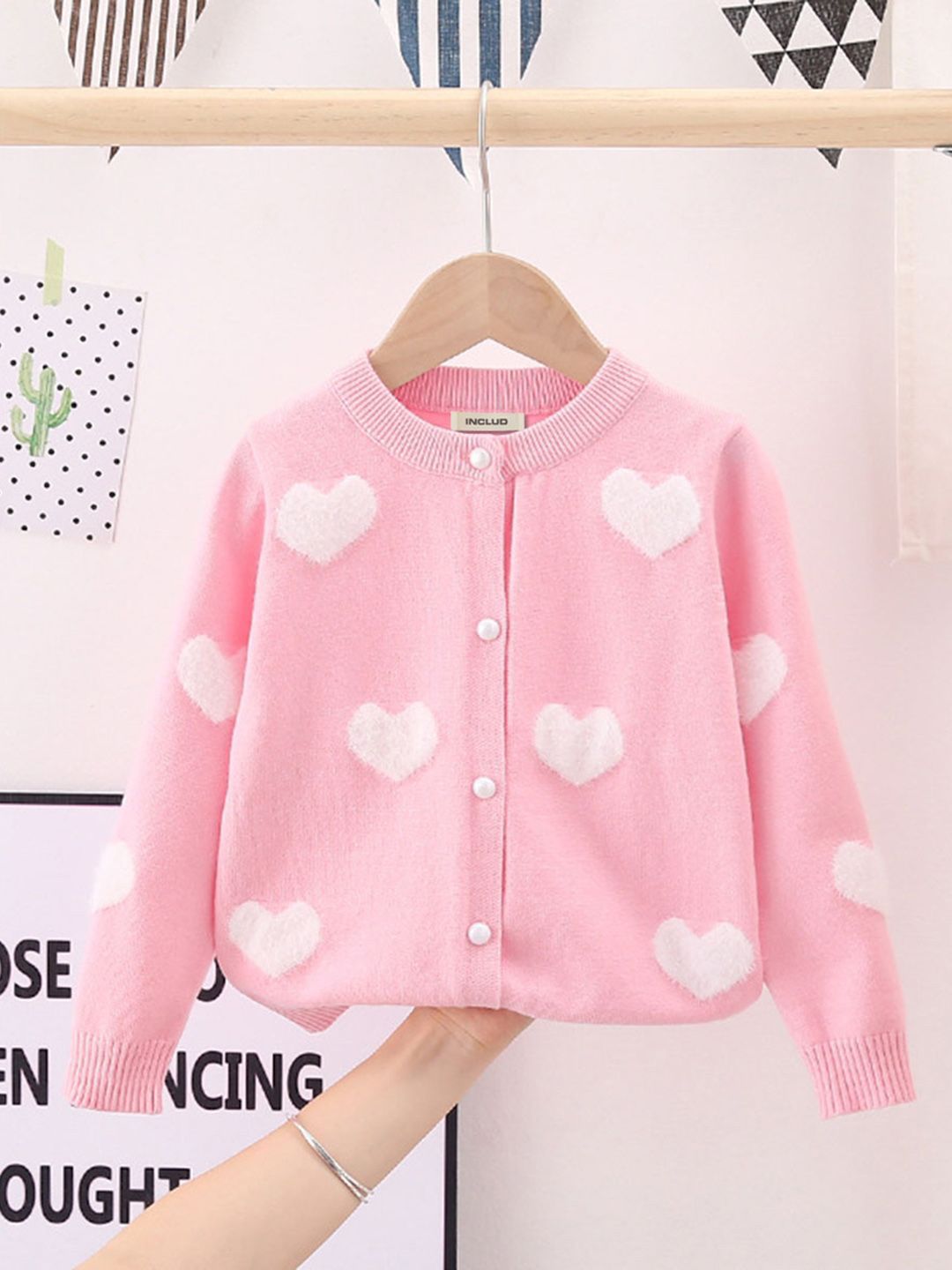 INCLUD Girls Graphic Printed Round Neck Long Sleeves Cardigan-picture-52
