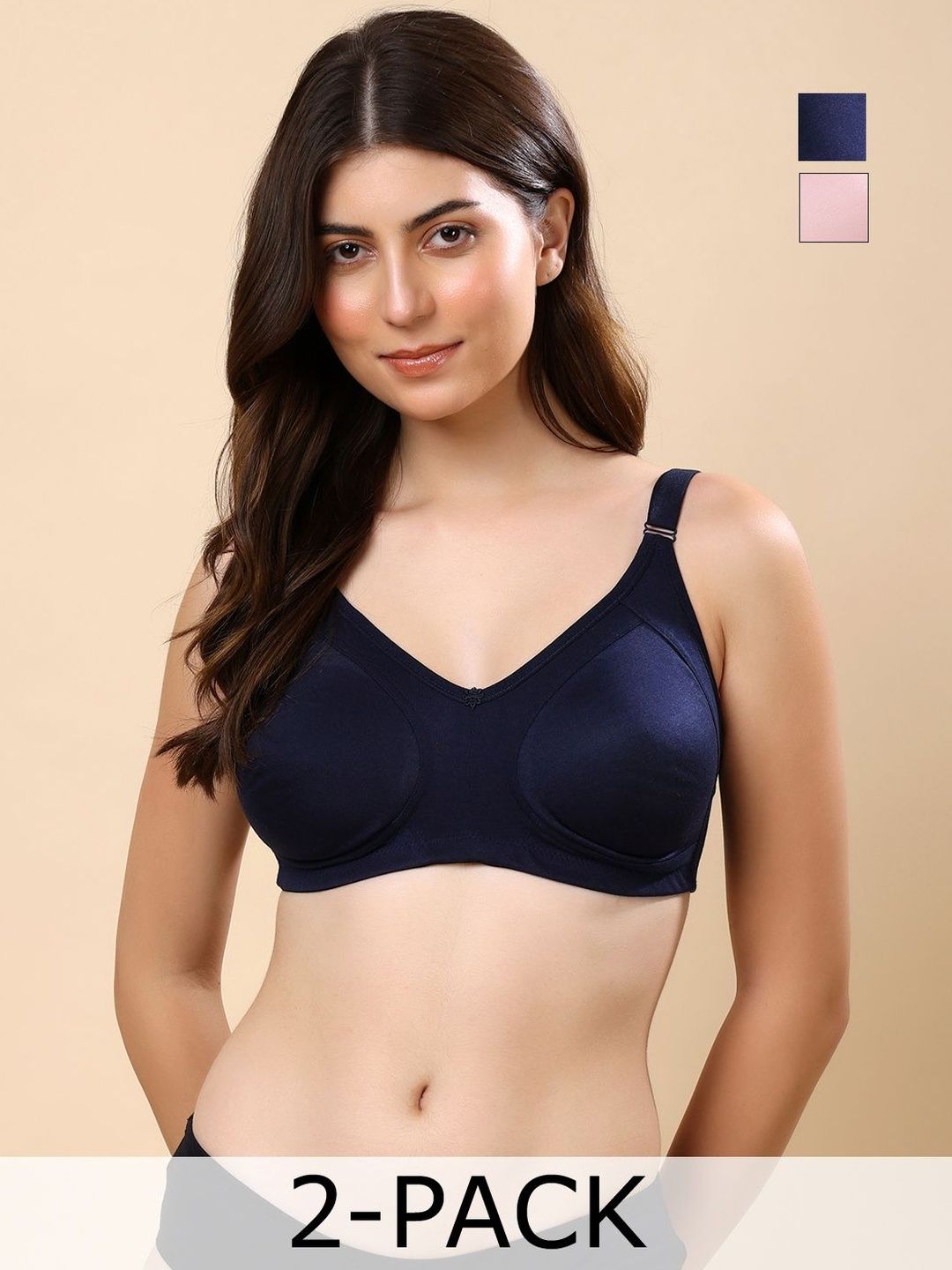 Cotton Opera By Floret Pack Of 2 Non Padded Non-Wired Cotton Full Coverage Everyday Bra-picture-22