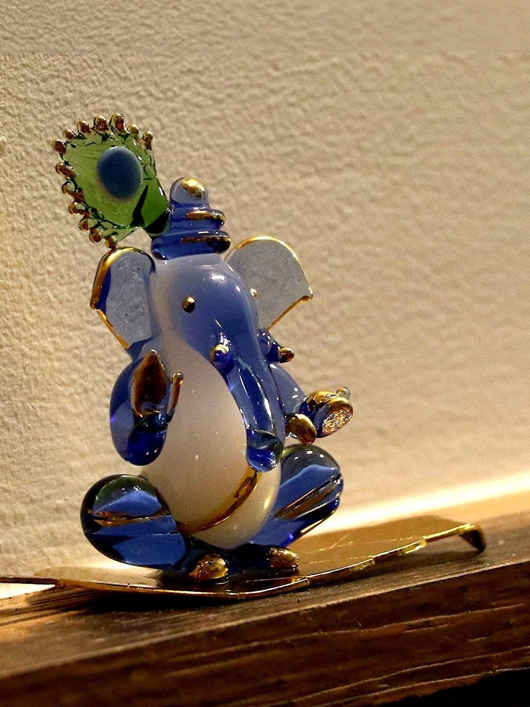 1ST TIME Decorative Showpiece Figurine Blue Glass Glossy 3D Cutout Showpiece-picture-40