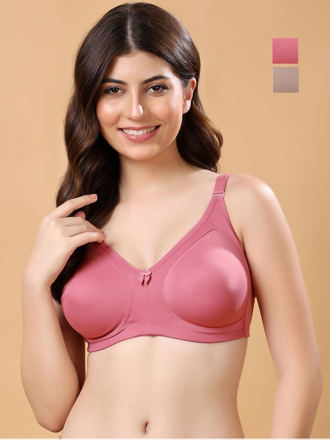 Cotton Opera By Floret Pack Of 2 Non Padded Non-Wired Cotton Full Coverage Everyday Bra-picture-26