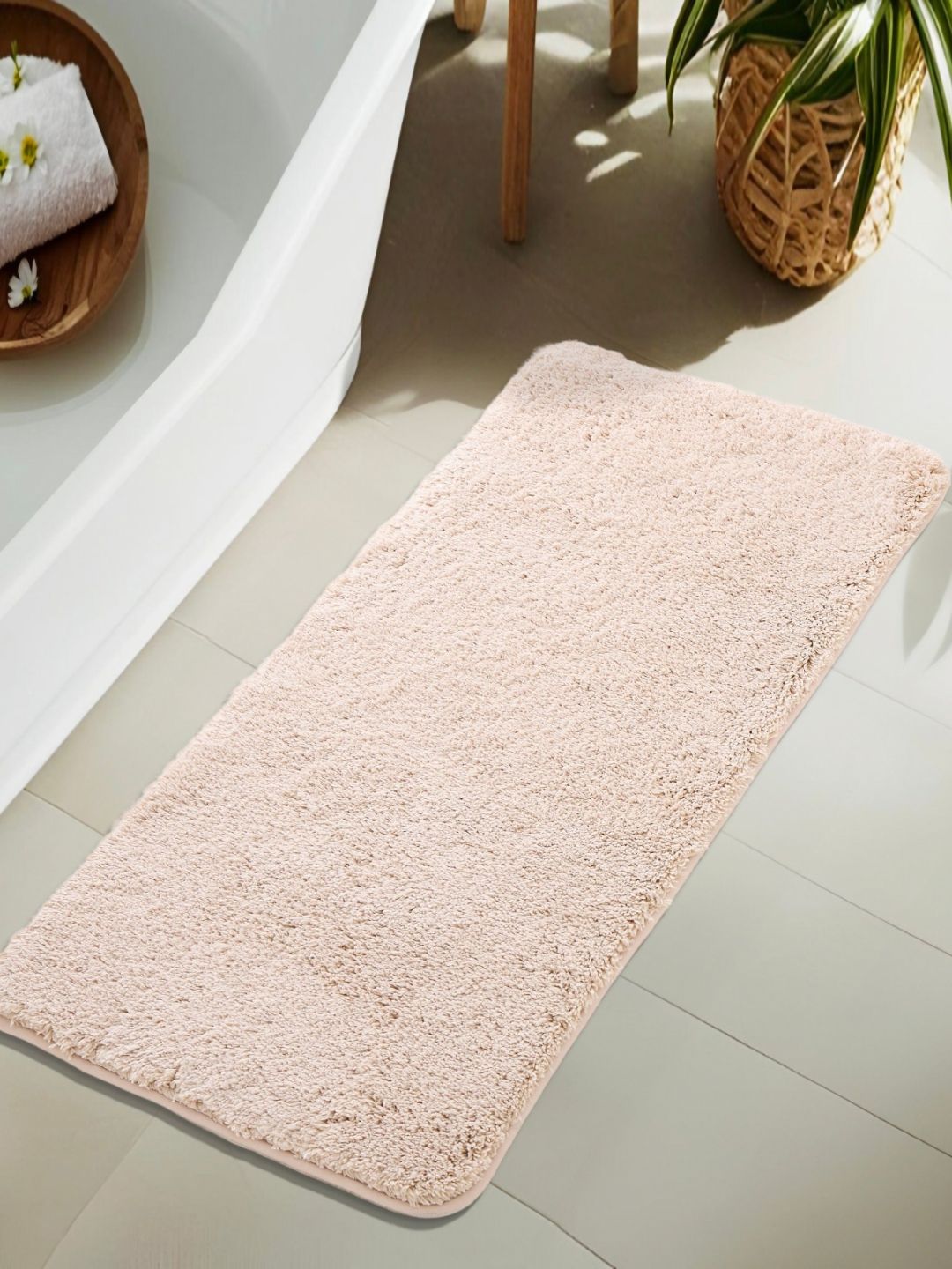 Home Centre Buttercup Zenith Beige Memory Foam Anti-Slip Bath Runner-picture-58