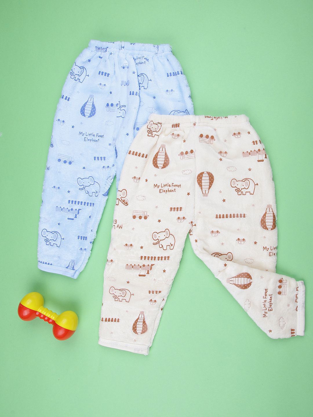 V-Mart Boys Pack Of 2 Graphic Printed Mid-Rise Inner Elastic Cotton Lounge Pants-picture-17