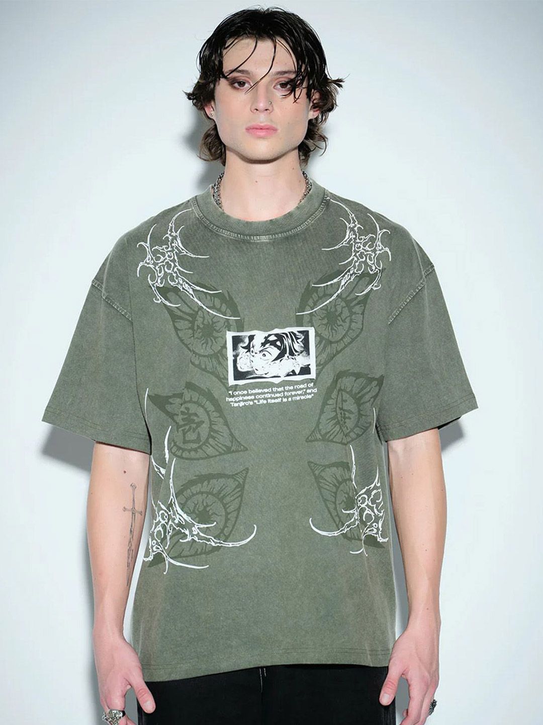 Bonkers Corner Men Graphic Printed Round Neck Cotton Oversized T-shirt-picture-16