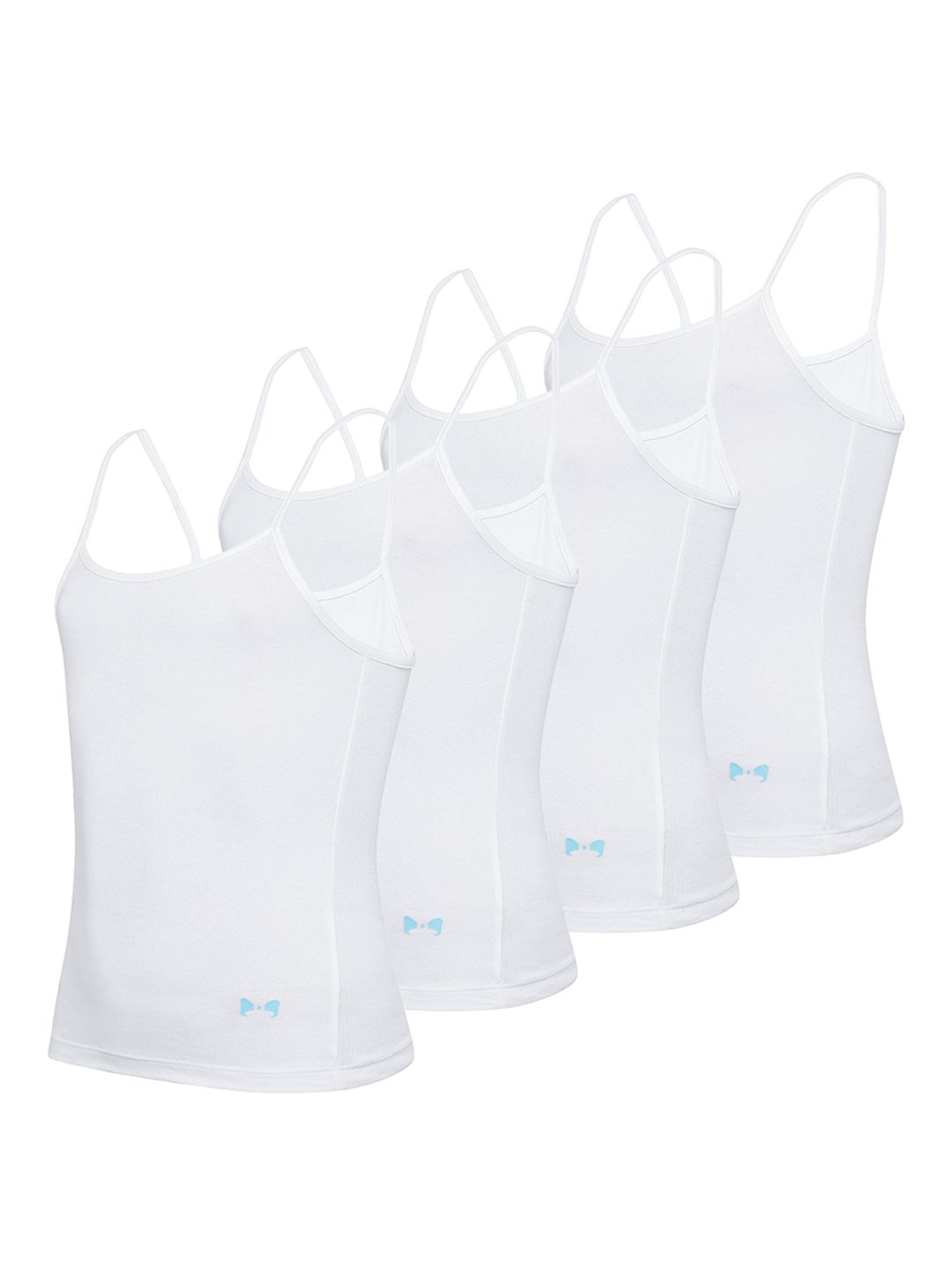 lil berry Girls Pack Of 4 Non-Padded Cotton Camisoles-picture-51