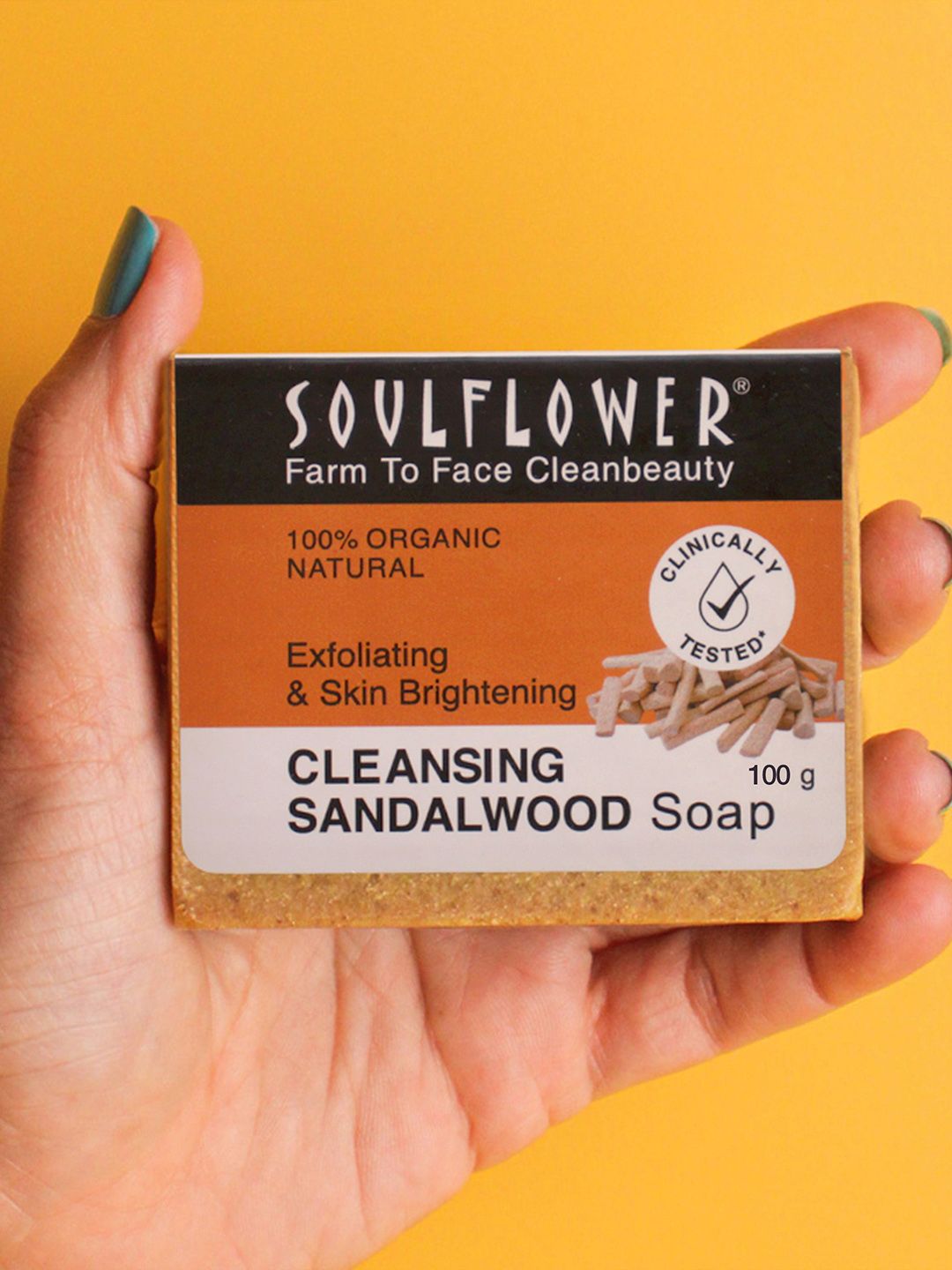 Soulflower 100% Organic Natural Cleansing Sandalwood Soap-100 g-picture-21