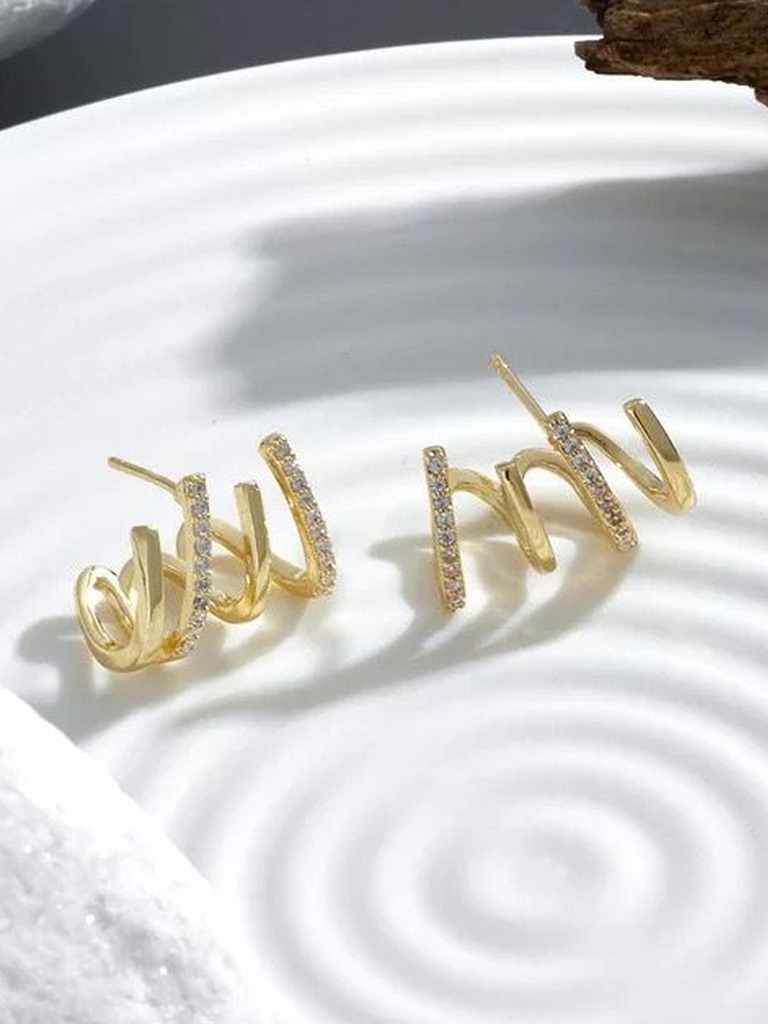 TheVineGirl Gold-Plated Contemporary Ear Cuffs-image-43