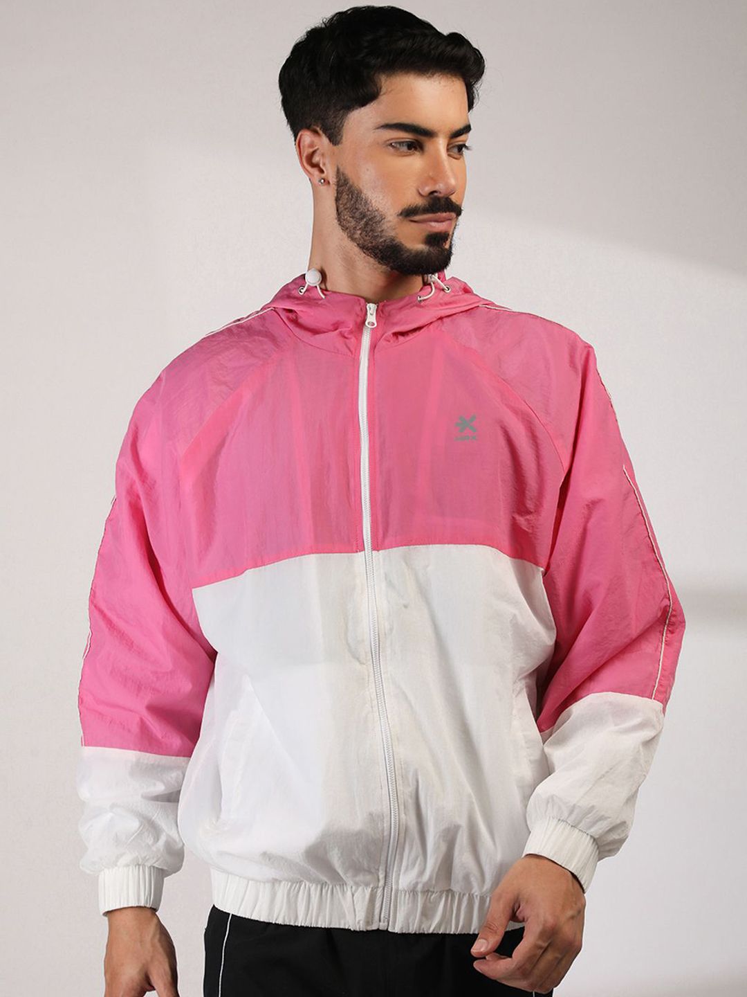 HRX by Hrithik Roshan Men Hooded Colourblocked Windcheater Sporty Jacket-picture-28