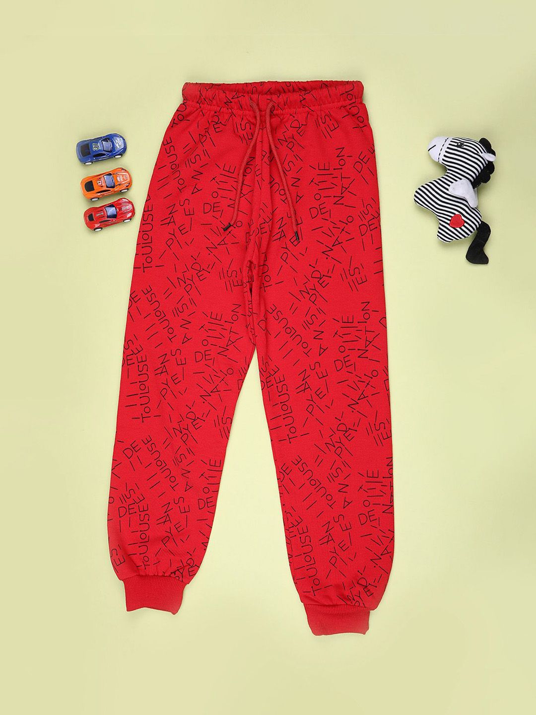 V-Mart Boys Printed Mid Rise Joggers-picture-25